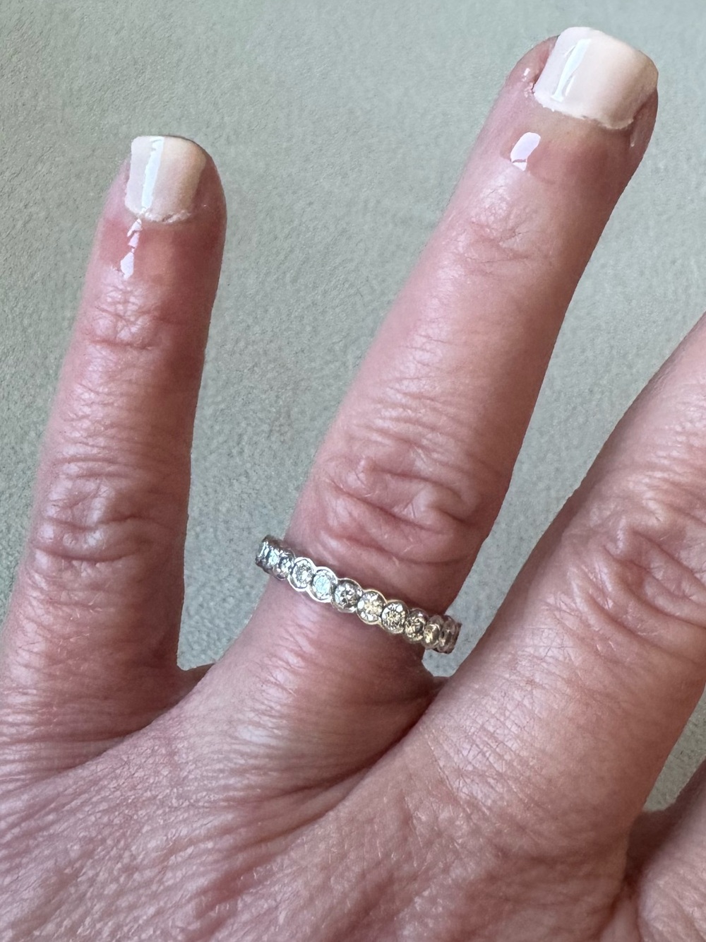 Diamond Band in 14k White Gold - Picture 4 of 11